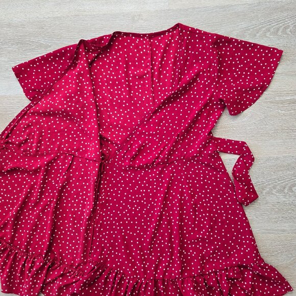 Relipop Summer Women Short Sleeve V Neck Wrap Dress Small Polka Dot Size Small - Picture 13 of 17
